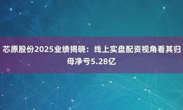芯原股份2025业绩揭晓：线上实盘配资视角看其归母净亏5.28亿