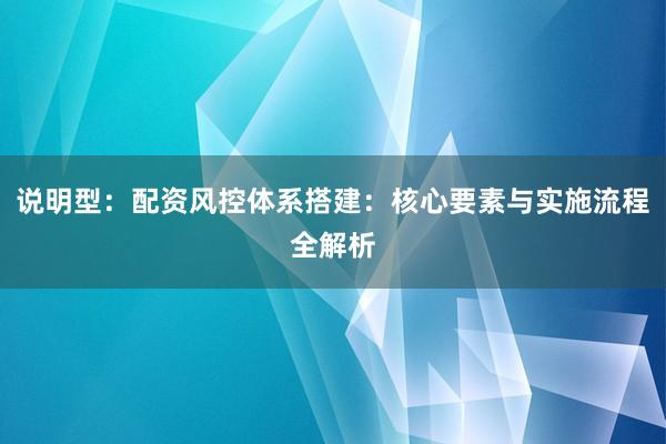 说明型：配资风控体系搭建：核心要素与实施流程全解析
