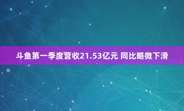 斗鱼第一季度营收21.53亿元 同比略微下滑