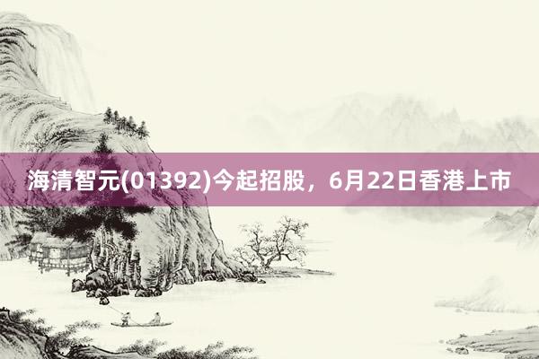 海清智元(01392)今起招股，6月22日香港上市