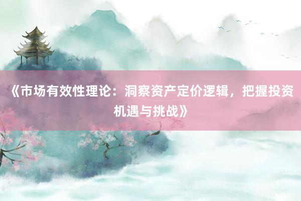 《市场有效性理论：洞察资产定价逻辑，把握投资机遇与挑战》