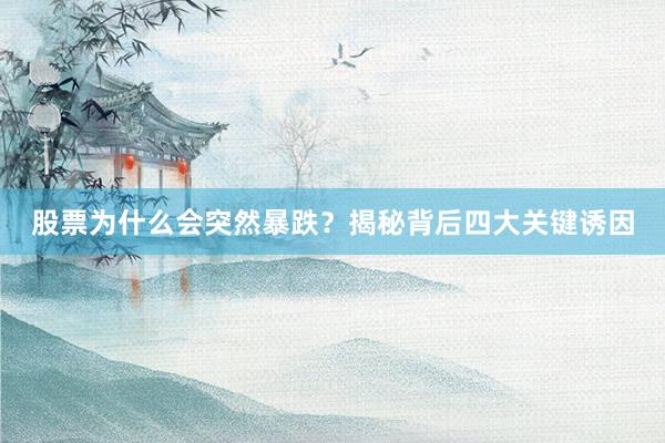 股票为什么会突然暴跌？揭秘背后四大关键诱因