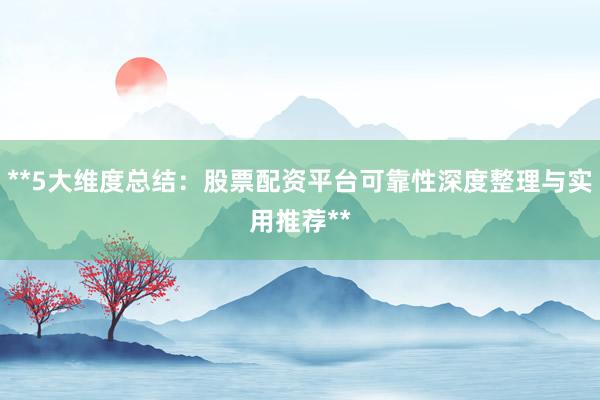 **5大维度总结：股票配资平台可靠性深度整理与实用推荐**